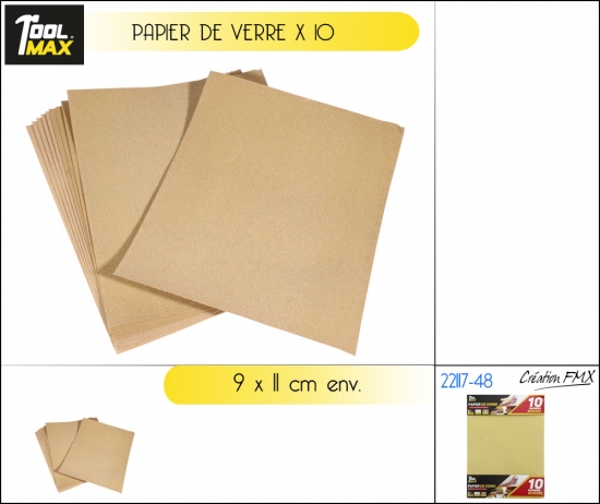 Papier de verre x 10