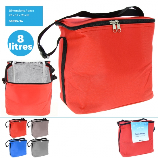 Sac isotherme (23X17X23cm env.) / 4 couleurs asst.