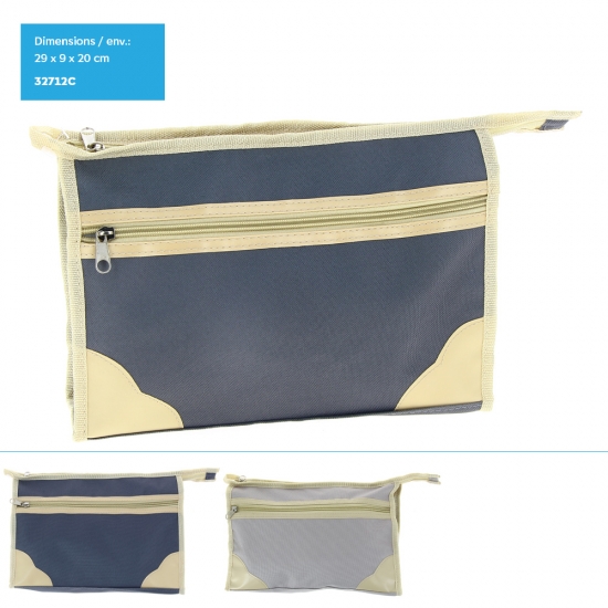 Trousse de toilette mixte couleur 1 poche ESSENTIAL / 2 assts
