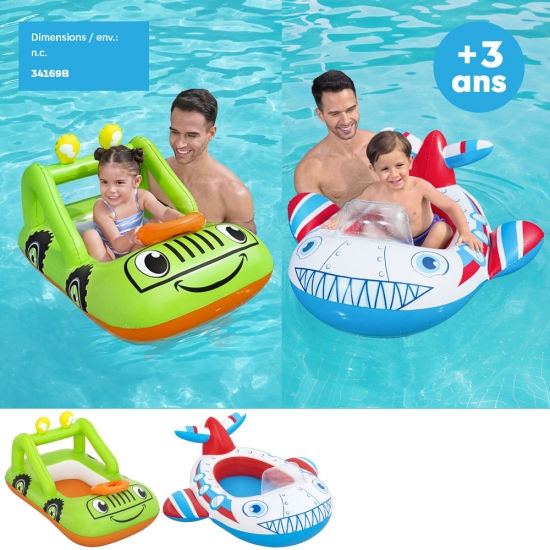 Bateau Navigator Baby (+3ans)  avion 109X97 voiture 92X61 cm  / 2 asst.