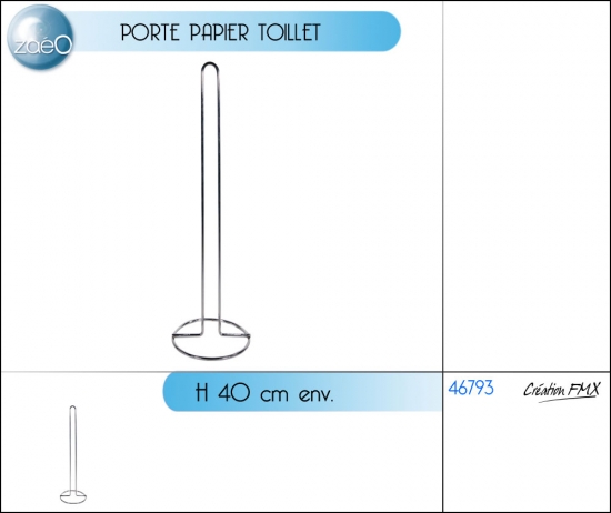 Porte-rouleaux de papier toilette H 40 cm / diam 14 cm env.