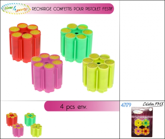 Recharge confettis pour pistolet festif