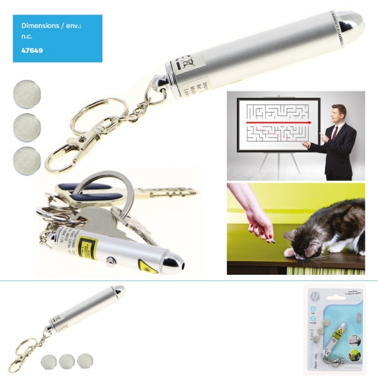Porte clé pointeur laser avec piles fournies