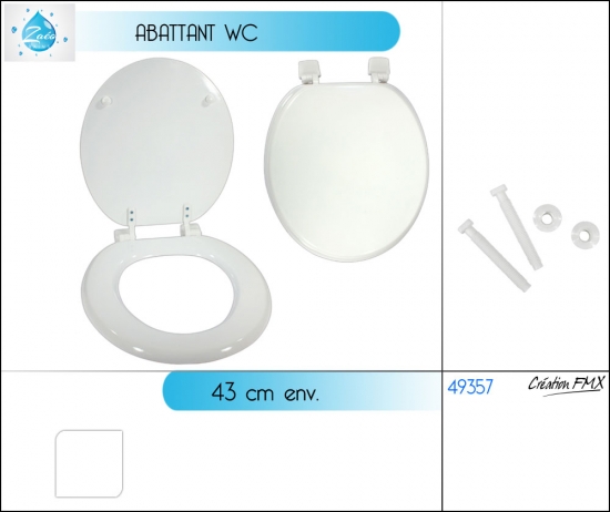 Abattant WC MDF Uni ESSENTIEL Blanc