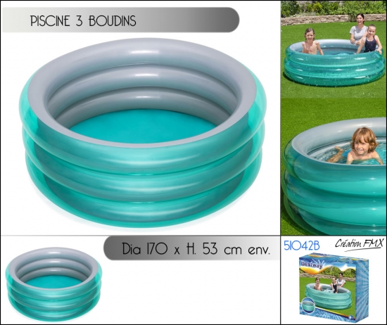 Piscine couleur métallique 170x53cm env.
