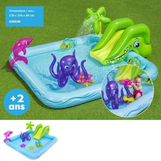 Aire de jeux pataugeoire Fantastic Aquarium 239x206x86cm avec fontaine (+2ans)