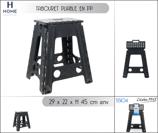 Tabouret pliable en PP -29*22*H45CM