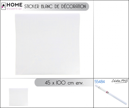 sticker blanc de décoration (45*100cm env.)