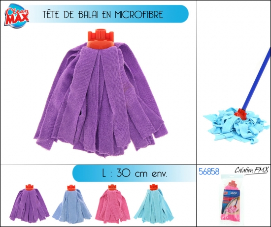 MOP en microfibre, 4 couleurs assorties