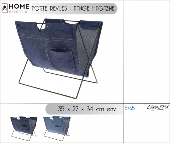Porte revues - range magazine - 2 couleurs assorties