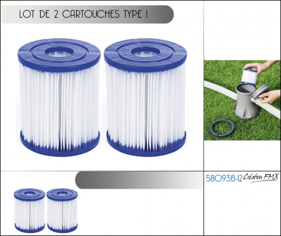 Filtre cartouche piscine Type I  - 1,249 L