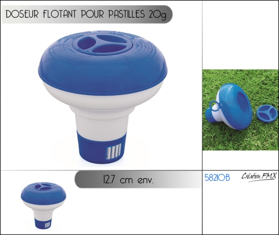 Doseur flottant 12,7 cm pour pastilles 20 gr