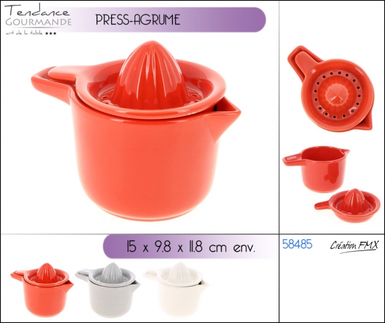 Press-agrumes / 3 couleurs assorties 15x 10 x12 cm env.