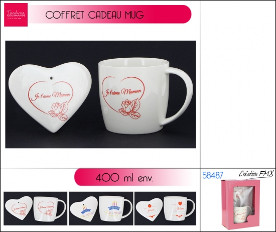 Coffret Cadeau Mug 400ML / 3 assts