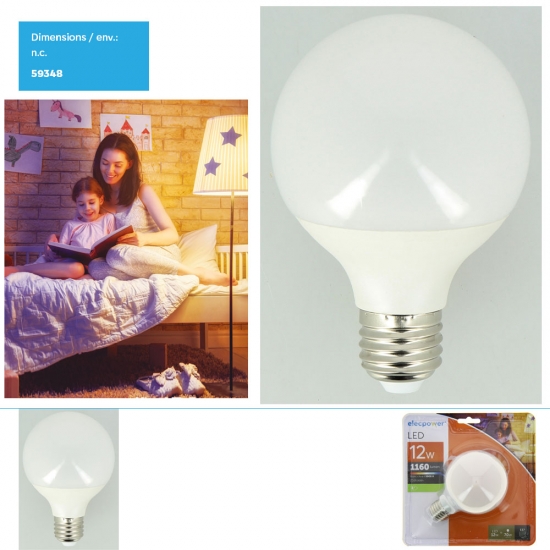 Ampoule LED E27 G80 12W  3000K