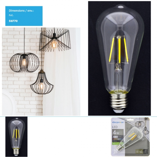 Ampoule Filament LED ST64 E27,4W
