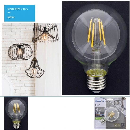Ampoule Filament LED G80 E27,4W