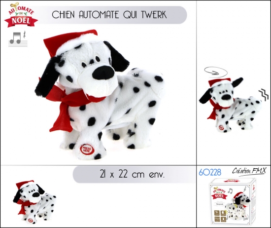 Chien automate qui twerk  - 21x22cm env. - 1 asst.