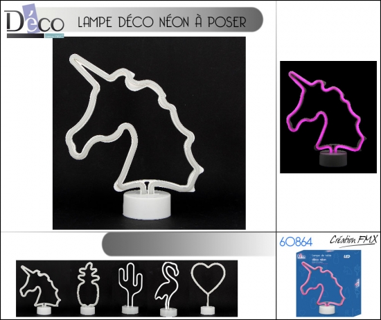 Lampe déco néon à poser - LED - 5 modèles