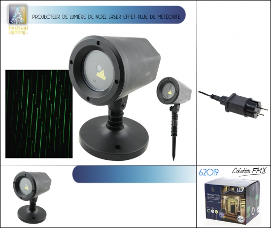 Projecteur de lumière de Noel laser effet pluie de météorite
