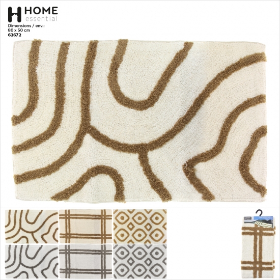 Tapis de bain - 50x80 cm - 4 asst - 1500 GSM