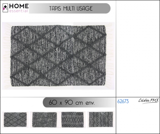 Tapis multi usage - 60 x 90 cm - 4 assts