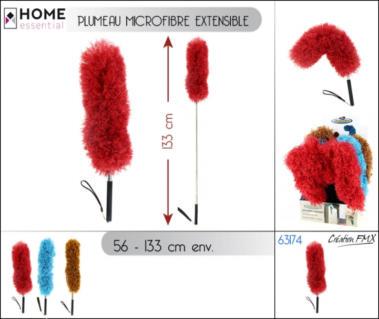 Plumeau microfibre extensible de 56cm à 133cm env. x3 couleurs