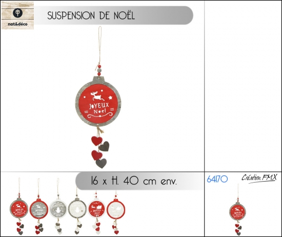 Guirlande de noel en bois-16xh40