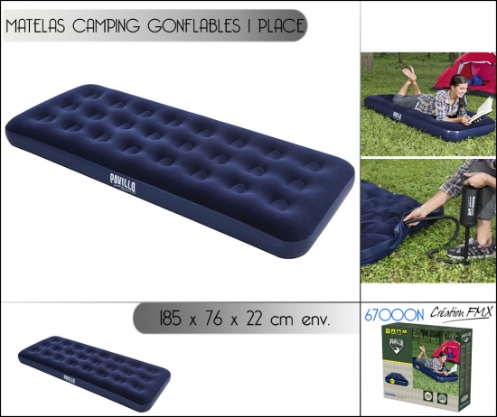 Matelas floqué / Single 1 place 185X76X22 cm