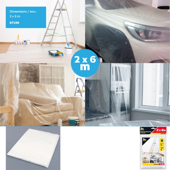 Protège multi-fonction plastique 2X6M env.