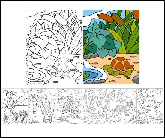 Toile à peindre pré-dessiné 18x24cm env - 6 assts