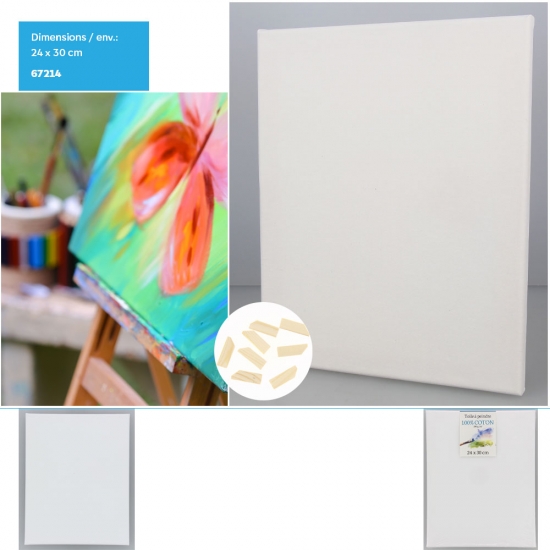 Chassis en coton 24x30cm env - 1 asst