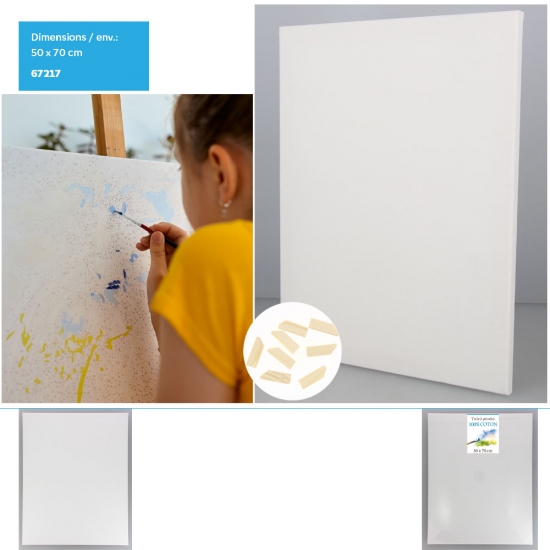 Chassis en coton 50x70cm env - 1 asst