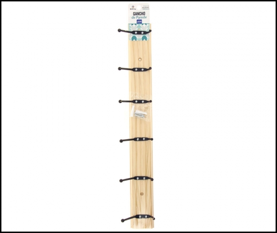 Porte vêtements bois 6T métal