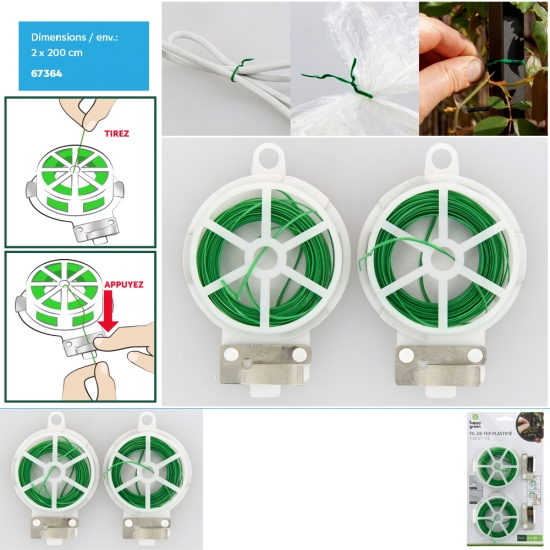 Fil de fer plastifié multi-usage 20m x2PCS