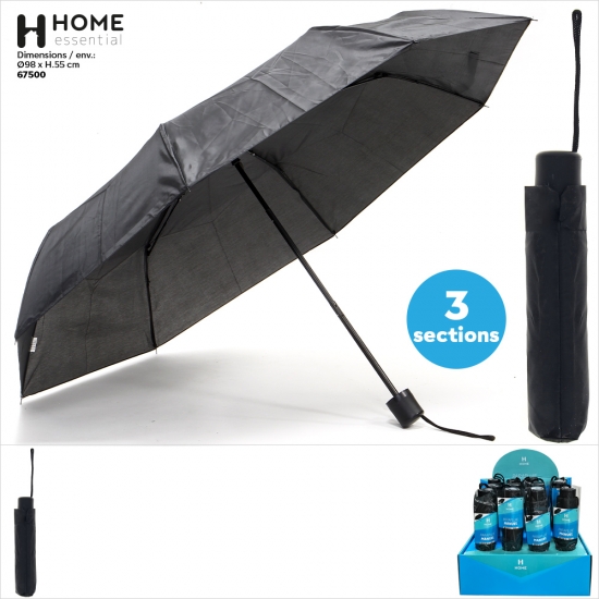 Parapluie Trame Colorie en polyester dia 98cm - H55 cm env - 3 plis