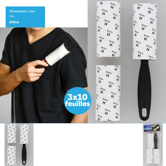 Brosse adhésive 10F+ 2 recharges 10F