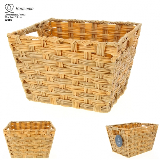 Panier immitation Rattan coul naturel taille M