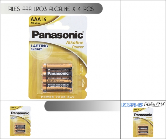 Piles PANASONIC LR03 Alcaline x4pcs