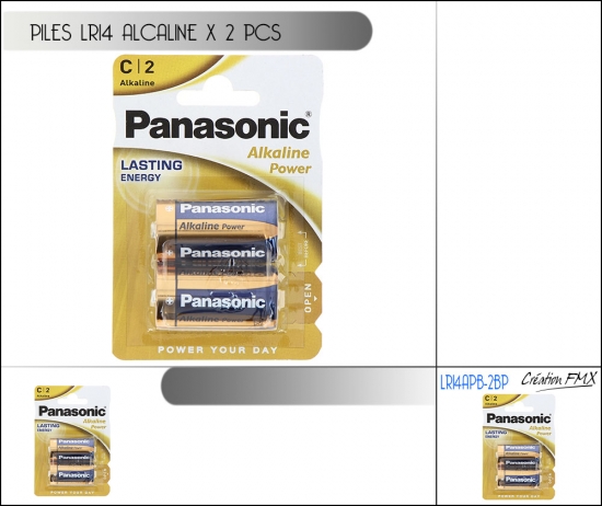 Piles PANASONIC LR14 Alcaline x2pcs