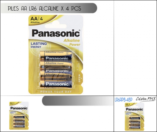 Piles PANASONIC LR6 Alcaline x4pcs